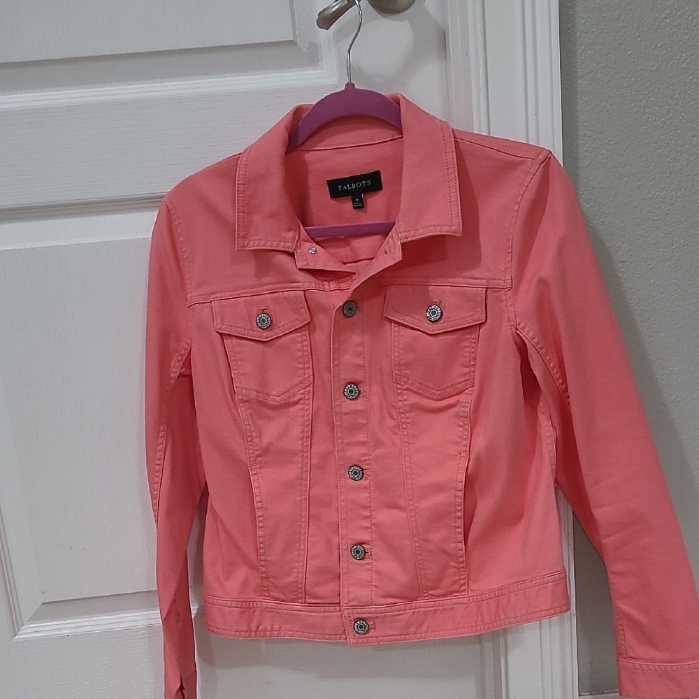 Talbots Coral Button-Up Jacket